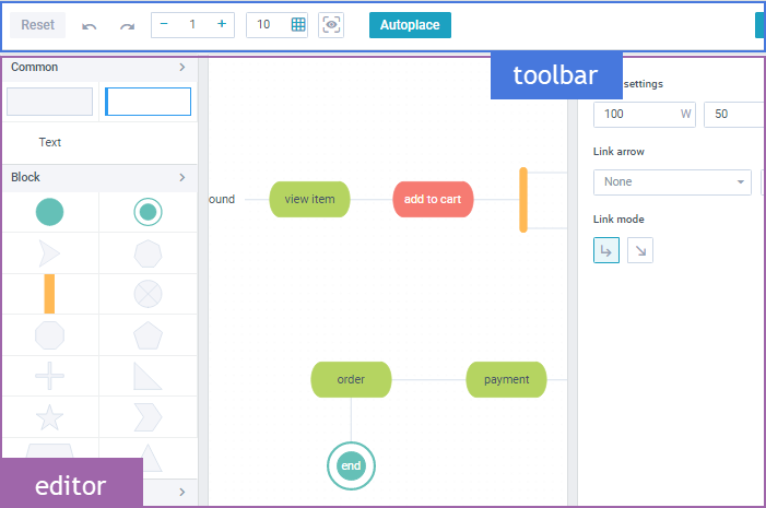 Webix Diagram Editor class maps