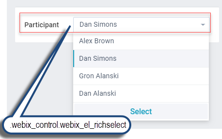 Webix Suggest List basic use