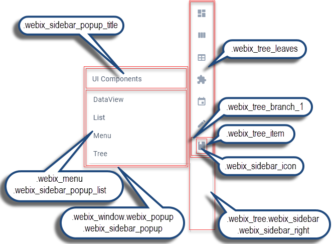 Webix Sidebar collapsed