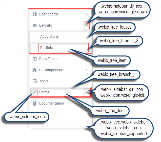 Webix Sidebar basic use